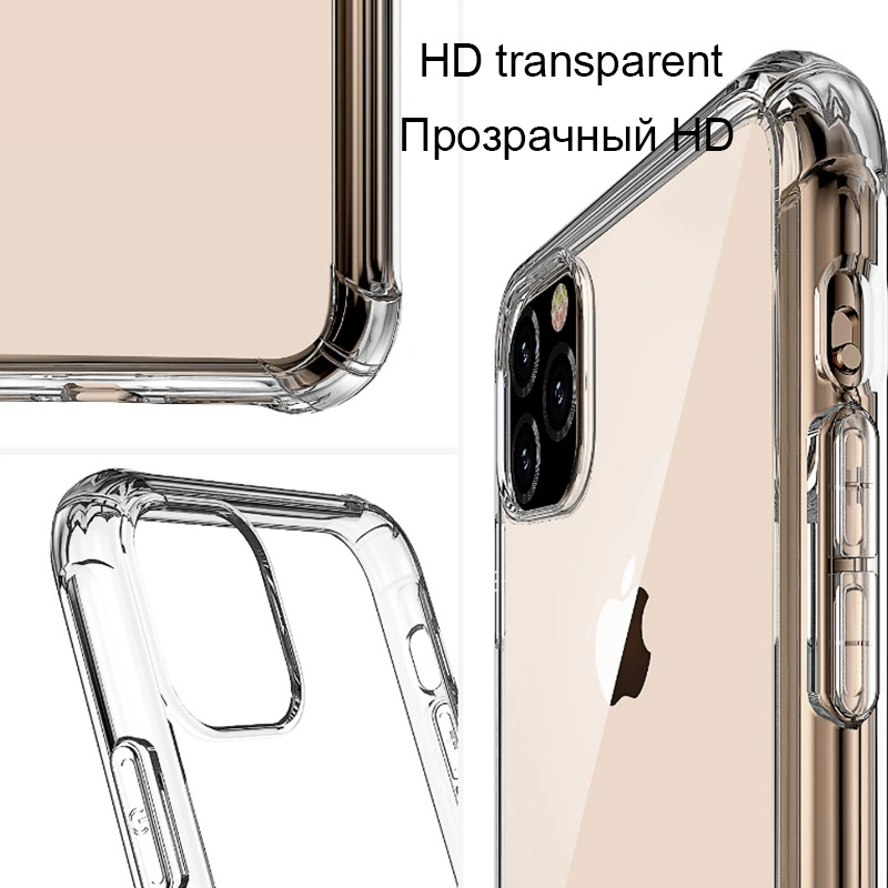 Luxury Clear TPU Phone Case for iPhone 7 8 Plus 8plus Transparent Silicone Phone Cover