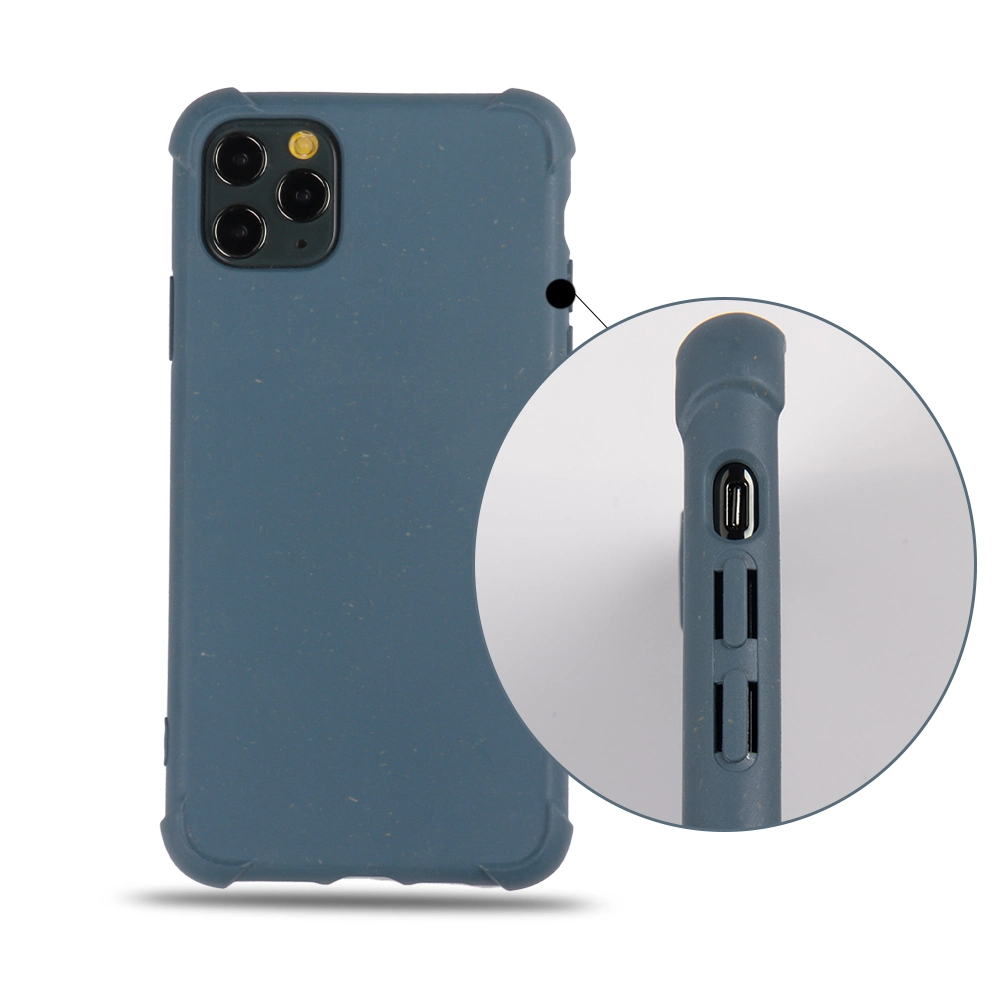 Personalised Degradable Phone Case 100% Compostable Wheat Straw Shockproof for iPhone 11 11PRO Max Xs Max