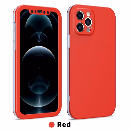 Double Color Soft TPU Hard PC 3 in 1 Mobile Phone Case for iPhone 12 PRO Max 360 All Protection Cell Phone Cover