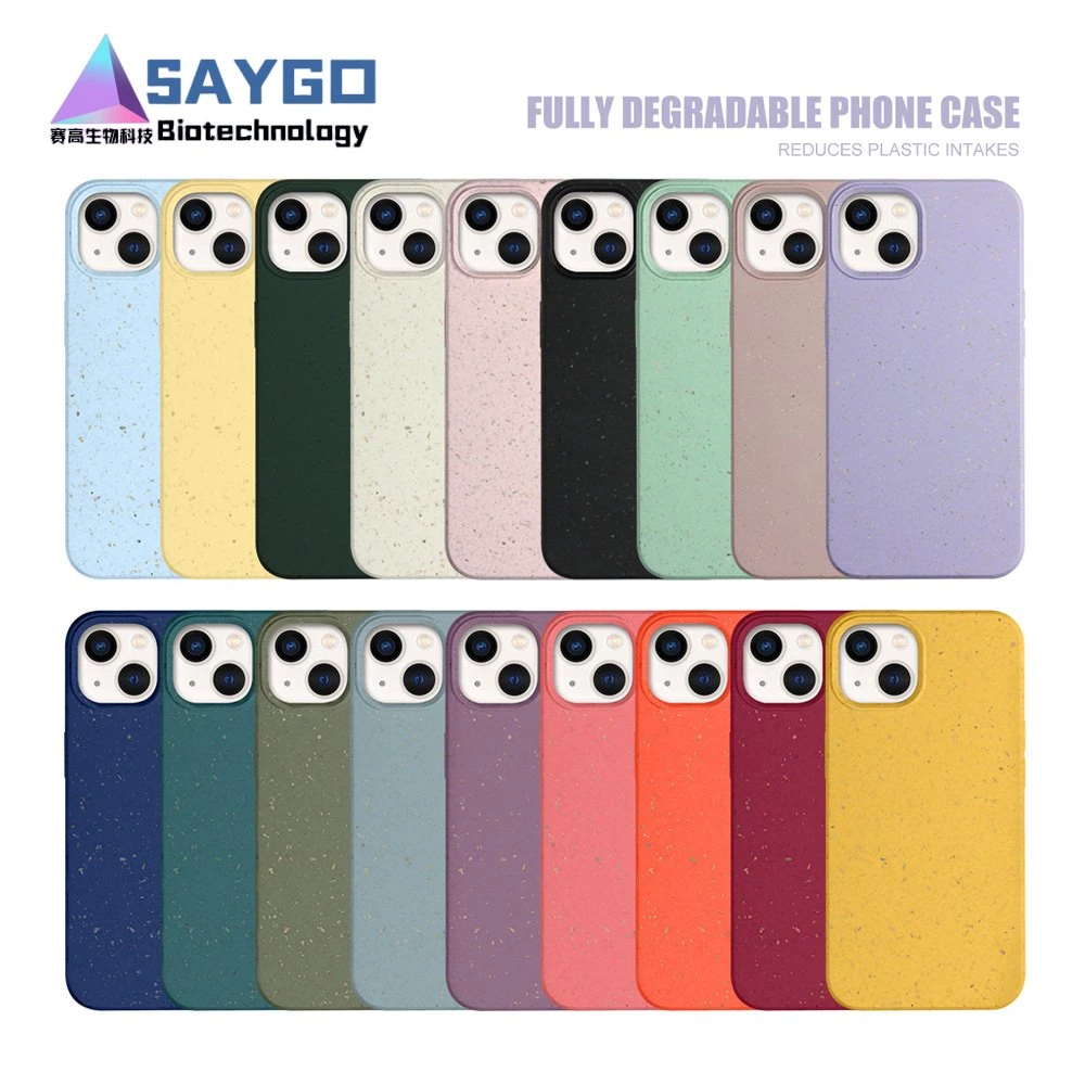 Hot Selling Eco-Friendly Soft TPU Wheat Degradable Biodegradable Cell Phone Case for iPhone 11 12 13 14 PRO Max Phone Case