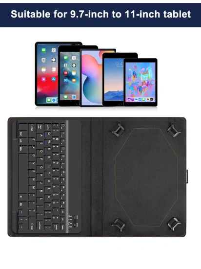 Universelle Bluetooth-Tastaturhülle für iPad 9,7 10,2 10,9 11 Zoll Samsung Galaxy Tab Lenovo Tab mit Touchpad Tablet-Hülle Herstellung