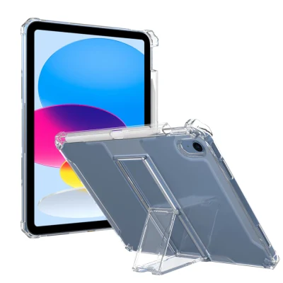 Transparenter Acryl-PC-Ständer, flexible TPU-Tablet-Hülle für iPad Air 4/5 10,9 Zoll 2020 2022